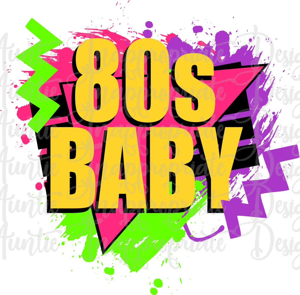 80S Baby Neon Digital Svg File