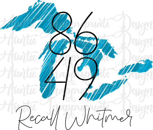 8649 Recall Whitmer Michigan Digital Svg File