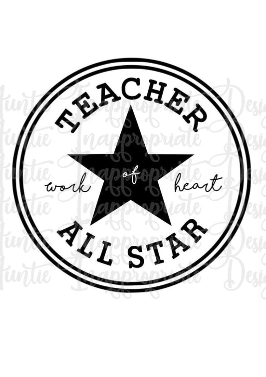 All Star Teacher Digital Svg File
