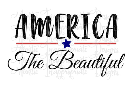 America The Beautiful Digital Svg File