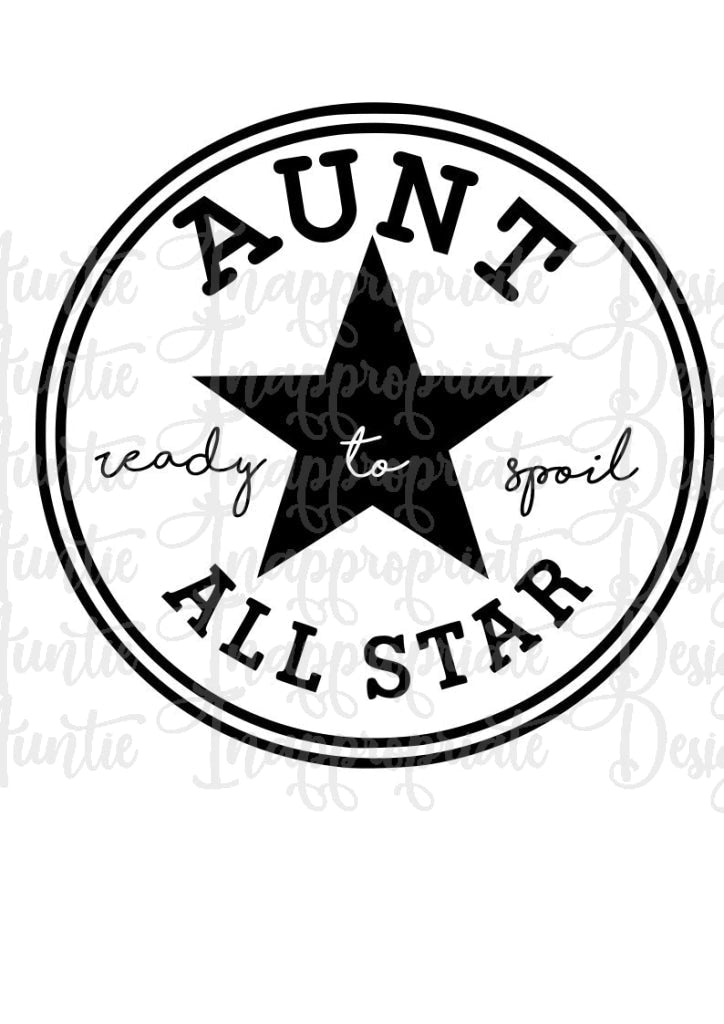 Aunt All Star Digital Svg File