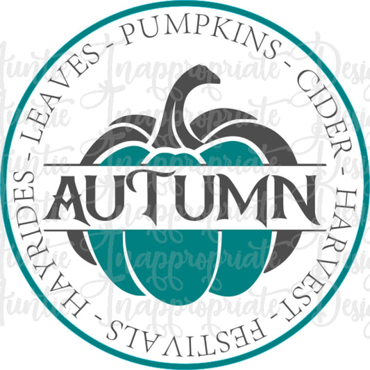 Autumn Split Pumpkin Digital Svg File