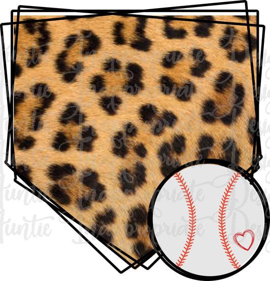 Baseball Diamond Leopard Sublimation File Png Printable Shirt Design Heat Transfer Htv Digital File