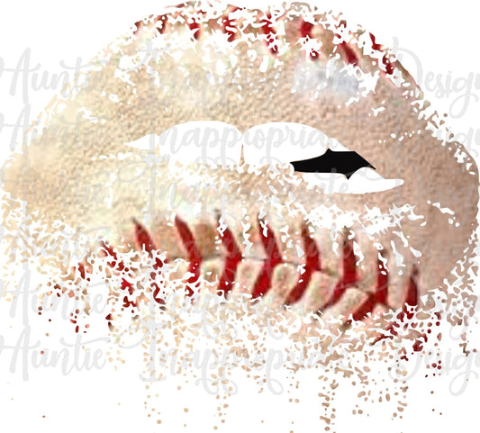 Baseball Lips Sublimation File Png Printable Shirt Design Heat Transfer Htv Digital File