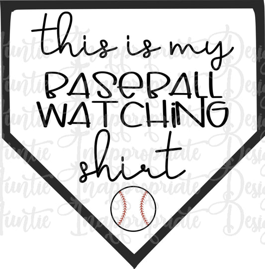 Baseball Watching Shirt Digital Svg File