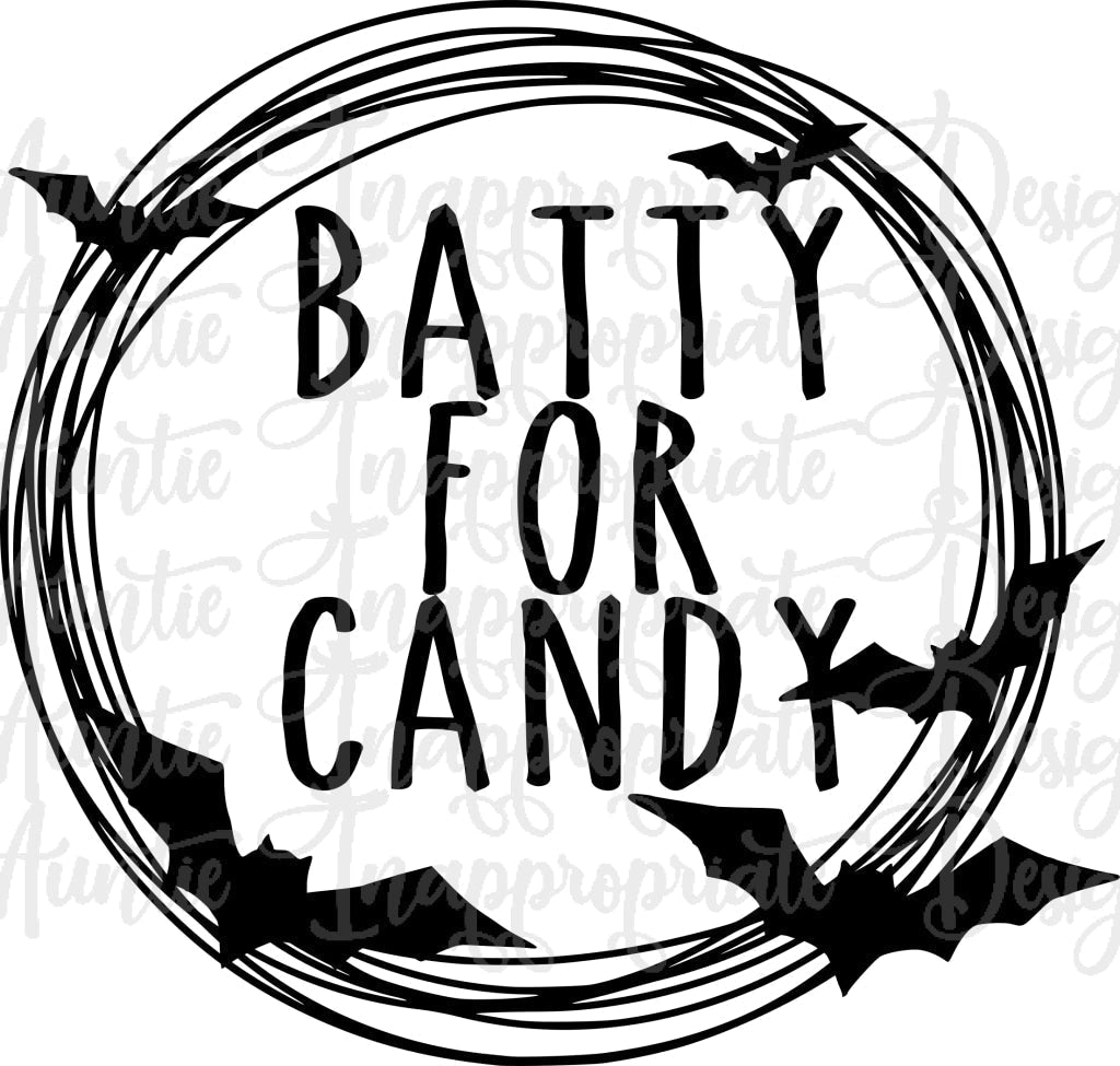 Batty For Candy Digital Svg File