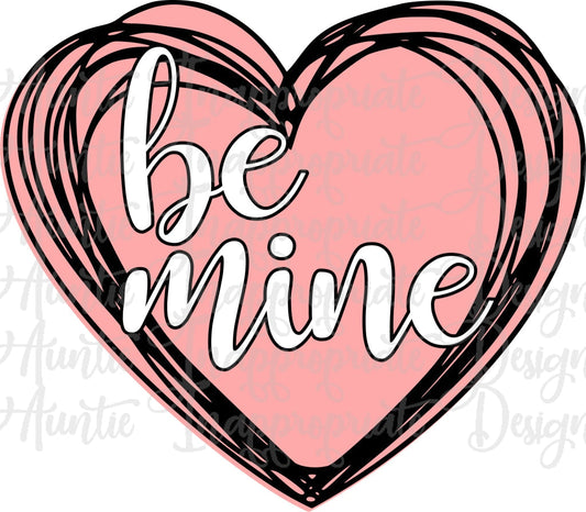 Be Mine Heart Valentine Digital Svg File