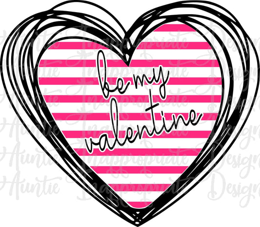 Be My Valentine Heart Digital Svg File