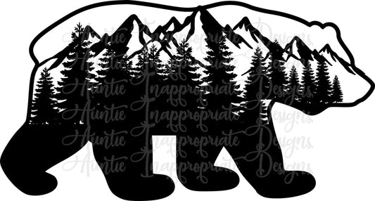 Bear Forest Digital Svg File