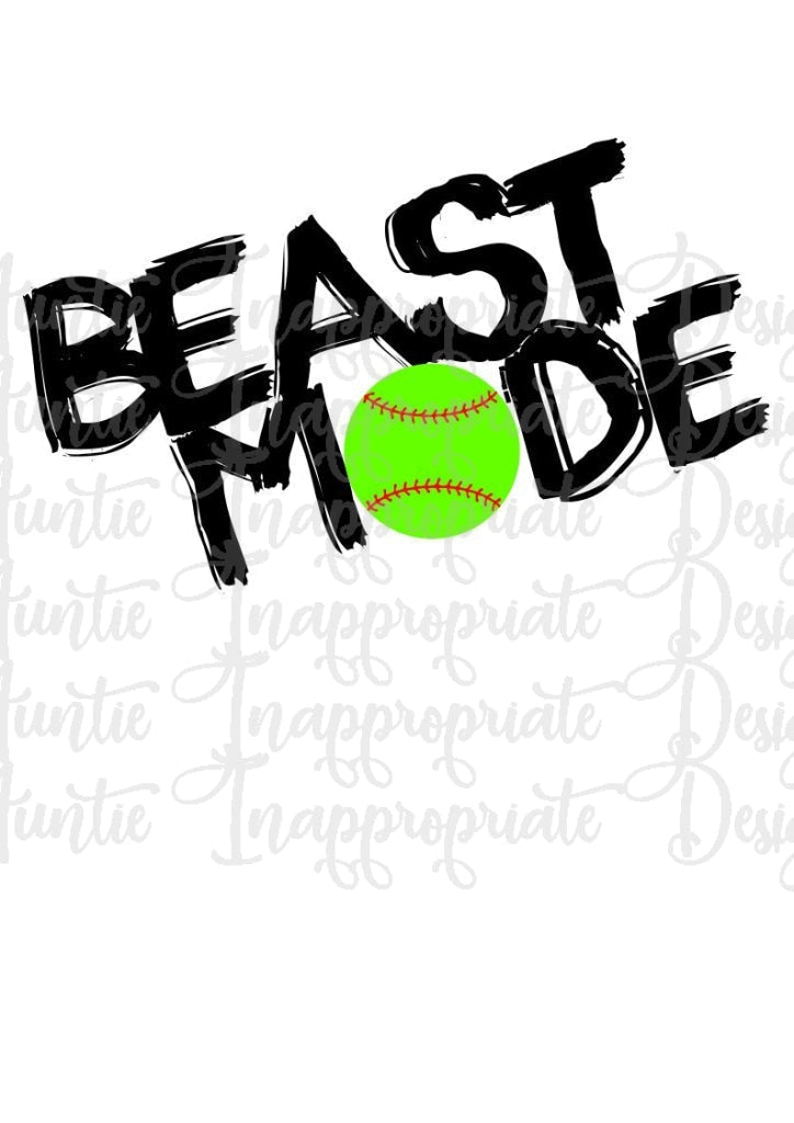 Beast Mode Softball Digital Svg File
