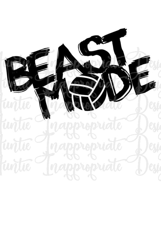 Beast Mode Vollyball Digital Svg File