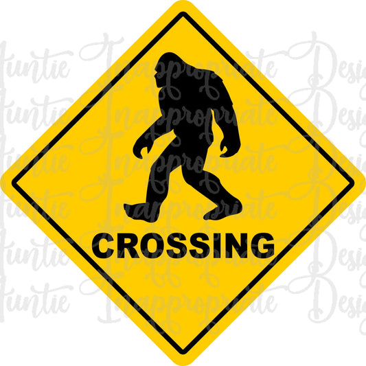 Bigfoot Crossing Sasquatch Digital Svg File