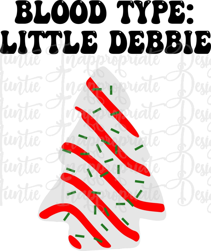 Blood Type Little Debbie Digital Svg File
