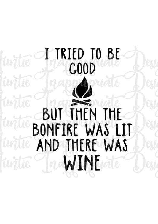 Bonfire Wine Digital Svg File