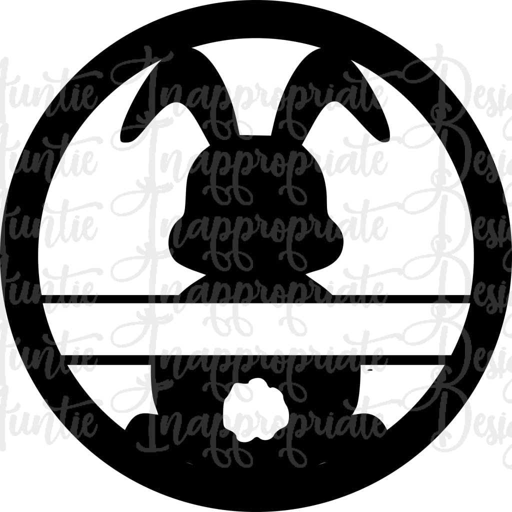 Bunny Door Hanger Monogram Digital Svg File