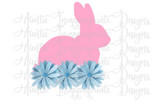 Bunny With Flowers Digital Svg File