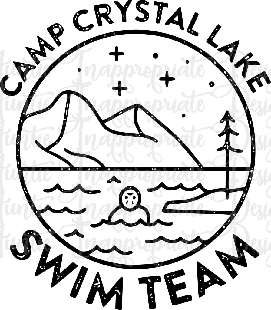 Camp Crystal Lake Swim Team Digital Svg File