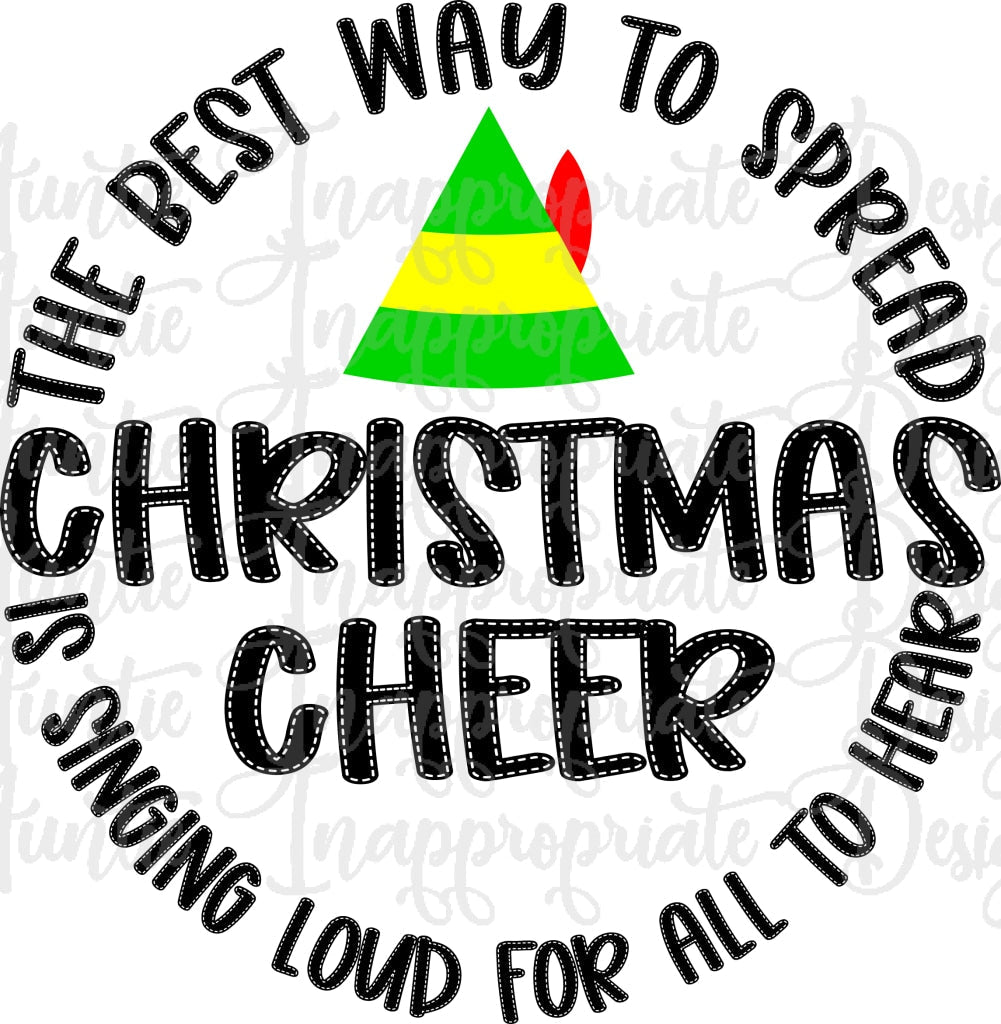 Christmas Cheer Elf Digital Svg File