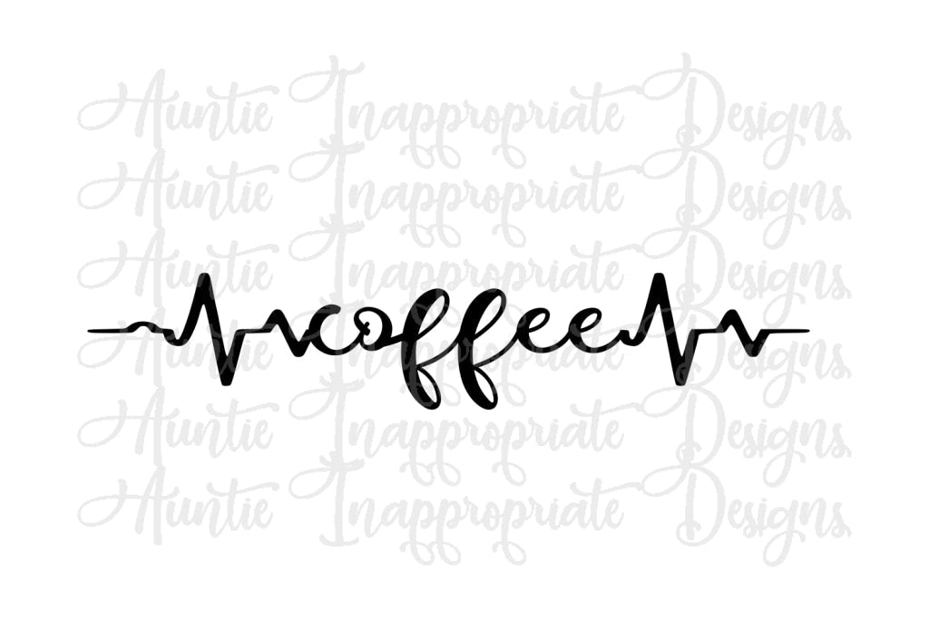 Coffee Heartbeat Digital Svg File