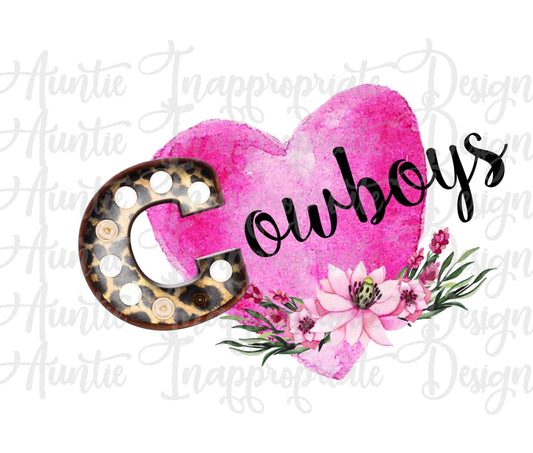 Cowboys Marquee Team Sublimation File Png Printable Shirt Design Heat Transfer Htv Digital File