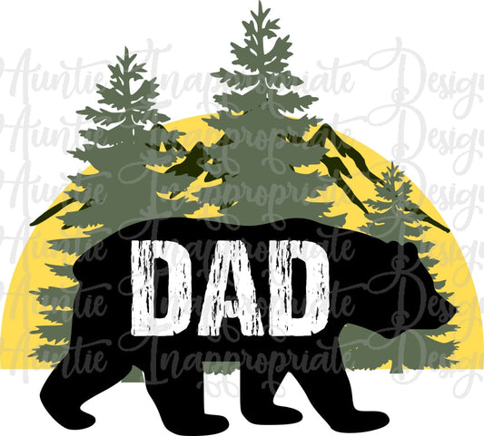 Dad Bear Digital Svg File