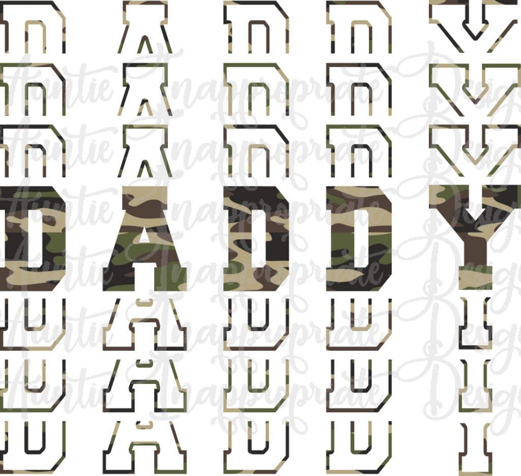 Daddy Mirror Print Camo Digital Svg File
