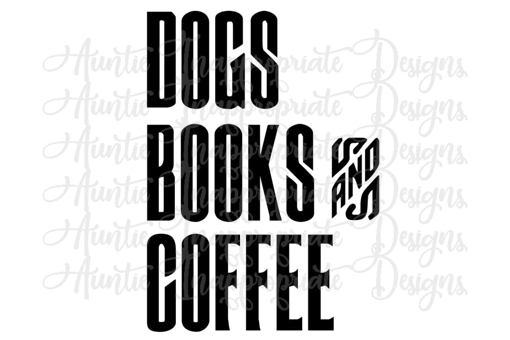 Dog Books And Coffee Digital Svg File