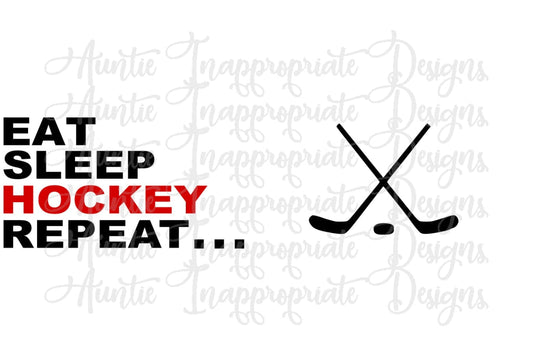 Eat Sleep Hockey Repeat Digital Svg File