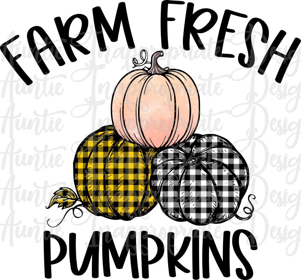 Farm Fresh Pumpkins Sublimation File Png Printable Shirt Design Heat Transfer Htv Digital File