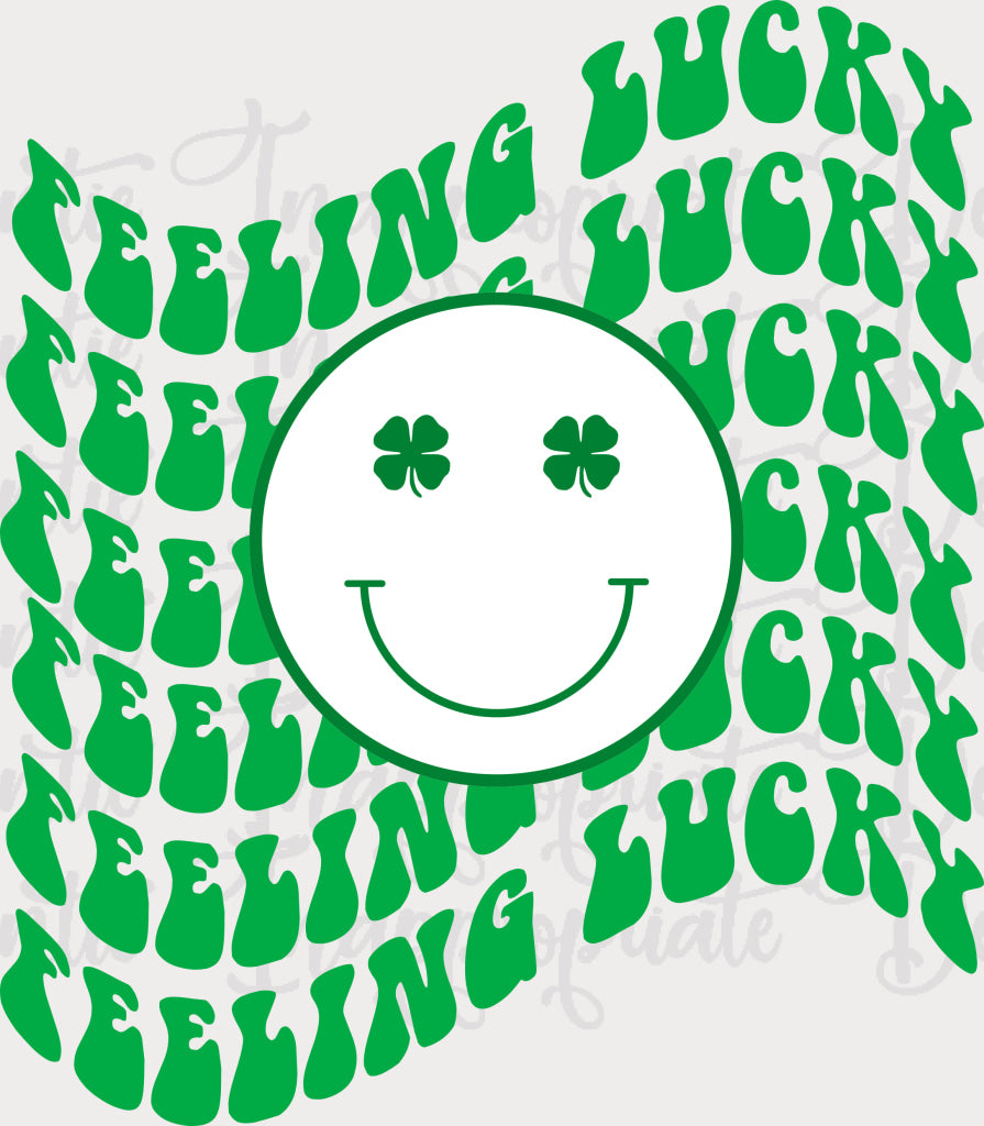 Feeling Lucky Wavy Smile St. Patricks Day Digital Svg File