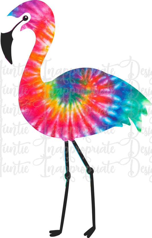 Flamingo Tye Dye Sublimation File Png Printable Shirt Design Heat Transfer Htv Digital File