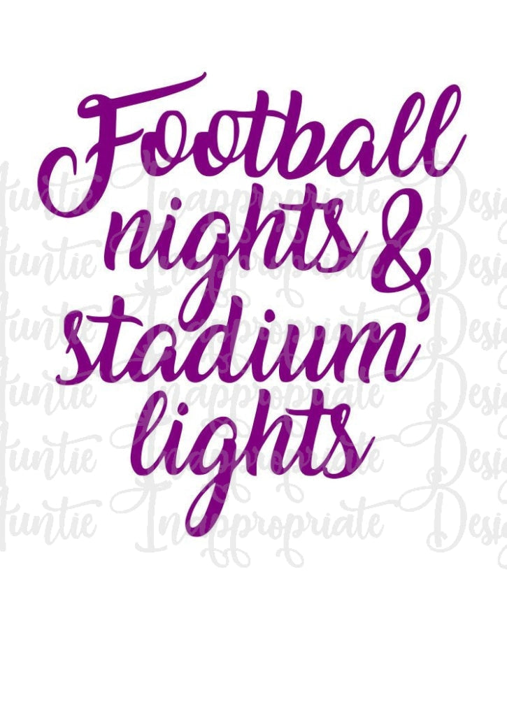 Football Nights Stadium Lights Digital Svg File