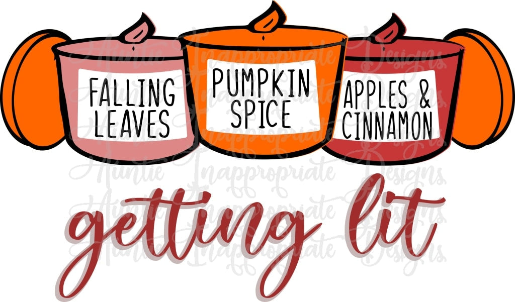 Getting Lit Fall Candles Digital Svg File