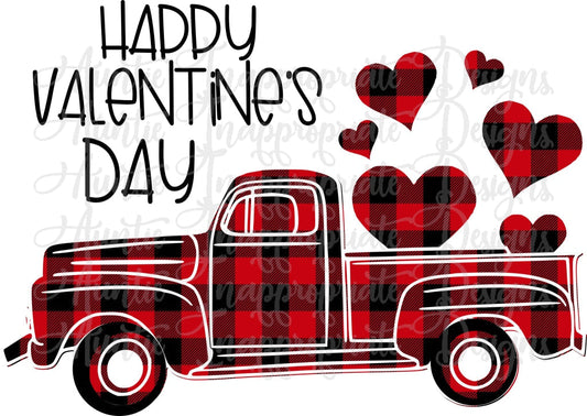 Happy Valentines Day Truck Digital Svg File