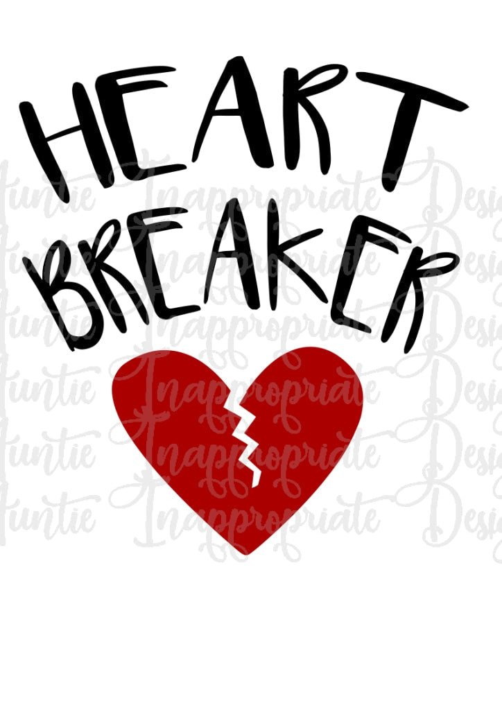 Heart Breaker Valentine Digital Svg File