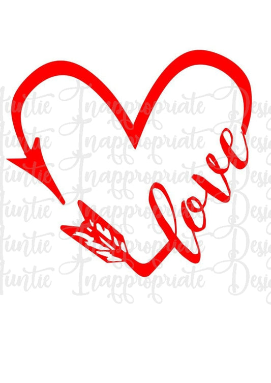 Heart Love Arrow Digital Svg File