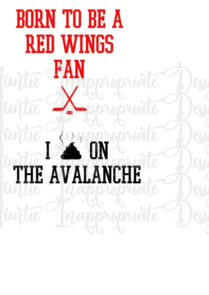 Hockey Fan Red Wings Baby Digital Svg File