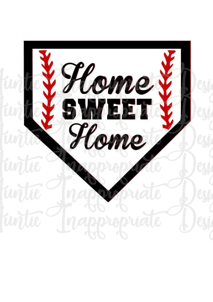 Home Sweet Home Baseball Digital Svg File