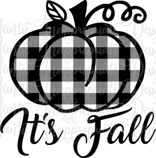 Its Fall Plaid Pumpkin Sublimation File Png Printable Shirt Design Heat Transfer Htv Digital File