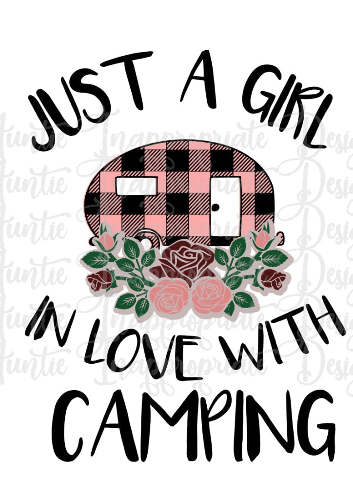 Just A Girl In Love With Camping Digital Svg File