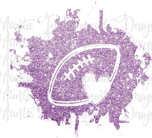 Lavender Glitter Football Sublimation File Png Printable Shirt Design Heat Transfer Htv Digital File