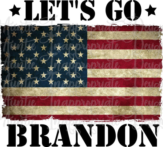 Lets Go Brandon Flag Sublimation File Png Printable Shirt Design Heat Transfer Htv Digital File