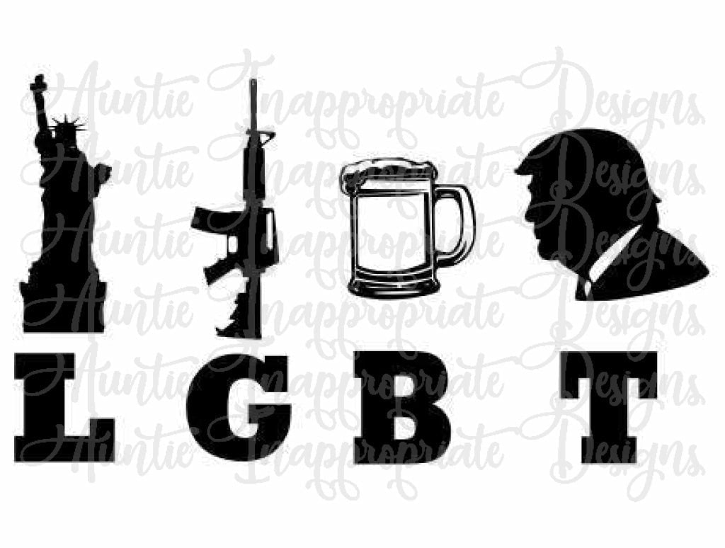 Liberty Guns Beer Trump Lgbt Digital Svg File