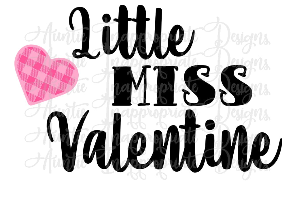 Little Miss Valentine Digital Svg File
