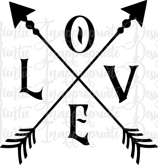 Love Arrows Valentine Digital Svg File