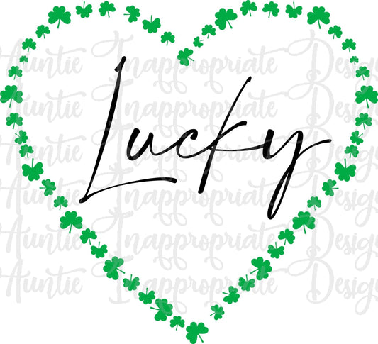 Lucky Heart Digital Svg File
