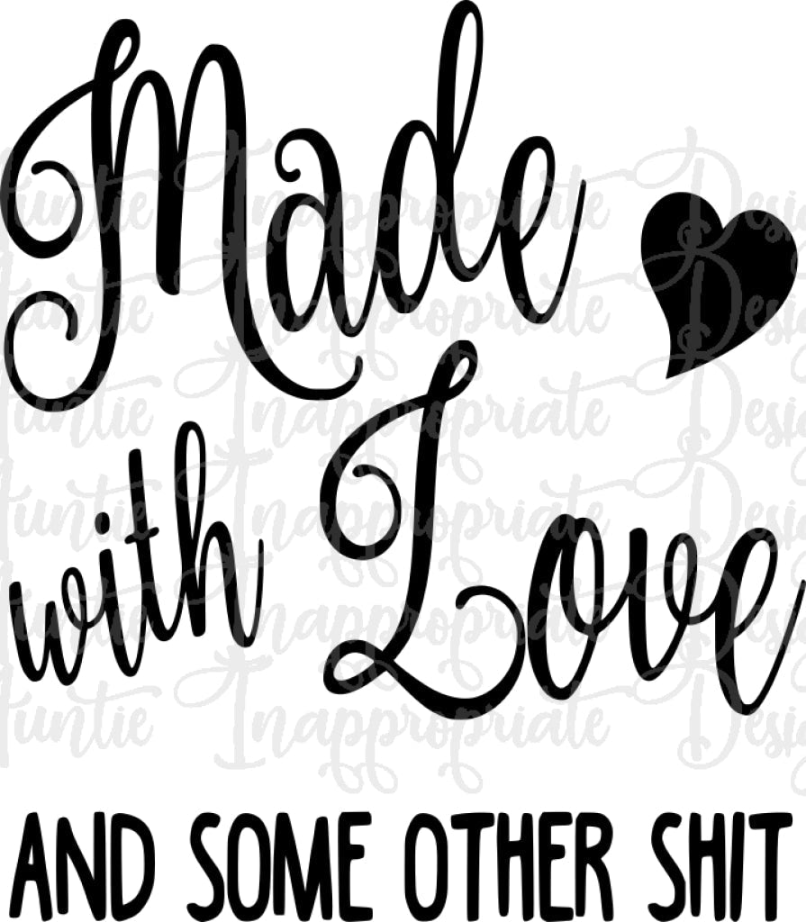 Made With Love Spoon Design Digital Svg File