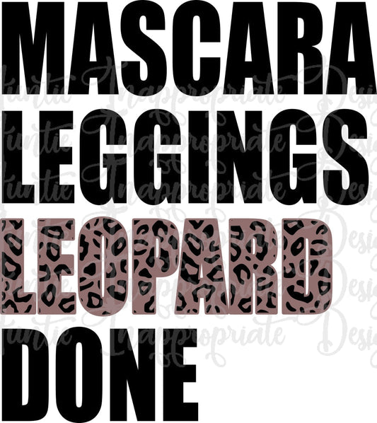 Mascara Leggings Leopard Done Digital Svg File