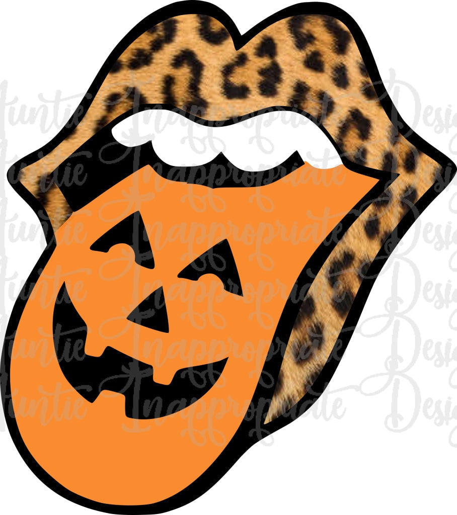 Mouth And Tongue Pumpkin Sublimation File Png Printable Shirt Design Heat Transfer Htv Digital File