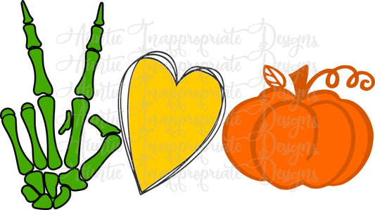 Peace Love Pumpkin Digital Svg File